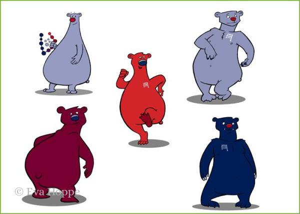 Characterdesign Bären für Pharmafirma